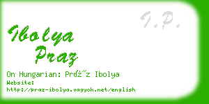 ibolya praz business card